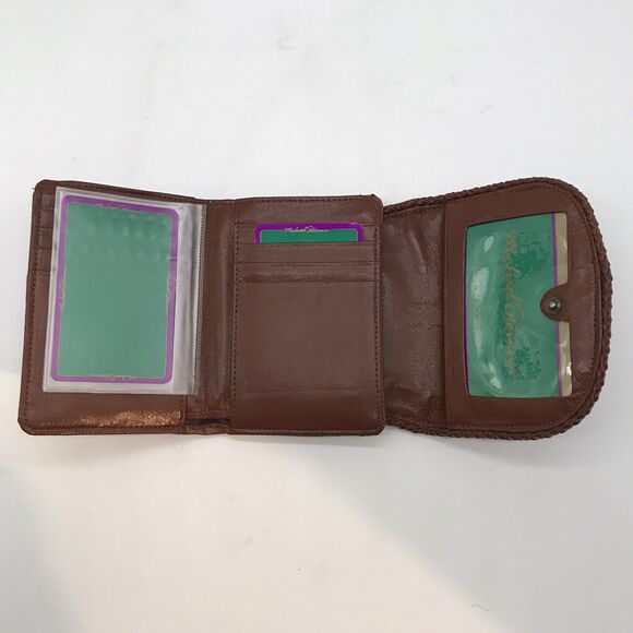 NEW Michael Stevens Brown Tri-Fold Leather Wallet Coin Purse & Card Organizer - Picture 7 of 7